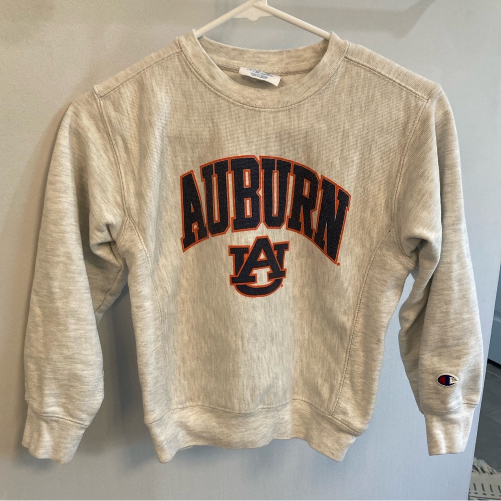 Auburn U War Eagle Champion Reverse Weave Youth Small Crewneck Sweatshirt